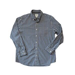 L.L. Bean buttoned shirt, Traditional Fit; size medium; 100% Cotton; Blue Plaid